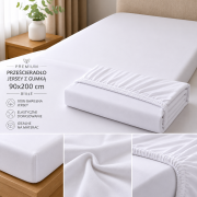Prześcieradło Jersey Z Gumką 90x200 Białe Premium (2).png