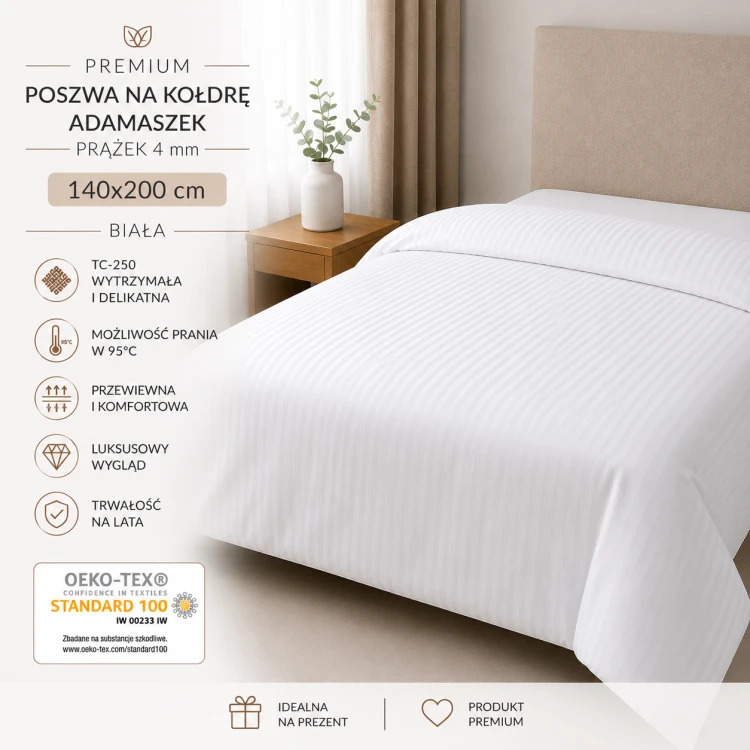 Poszwa Na Kołdrę 140x200 Adamaszek TC250 Prążek 4 mm Biała 95°C Premium (3).png