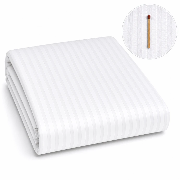 Poszwa 140x200 Adamaszek TC250 Biała 95°C Prążek 4 mm.png