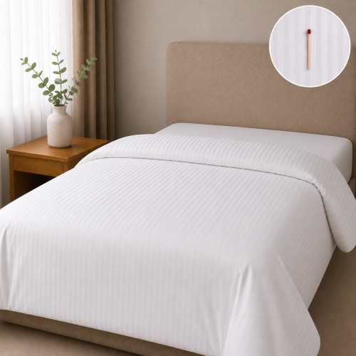 Poszwa Na Kołdrę 140x200 Adamaszek TC-250 Prążek 4 mm Biała 95°C.png