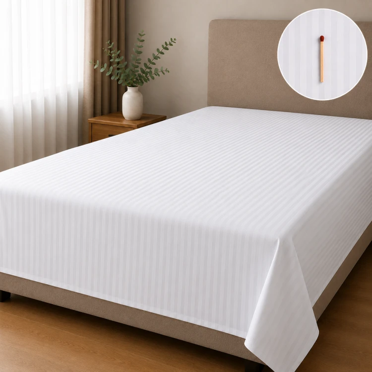 Prześcieradło 260x280 Adamaszek TC250 95°C Białe Prążek 4 mm (2).png