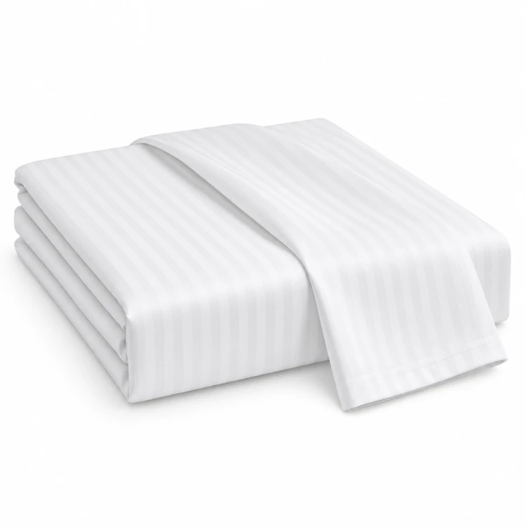Prześcieradło 170x280 Na Materac 90-120 cm Adamaszek Prążek 4 mm Białe 95°C (3).png