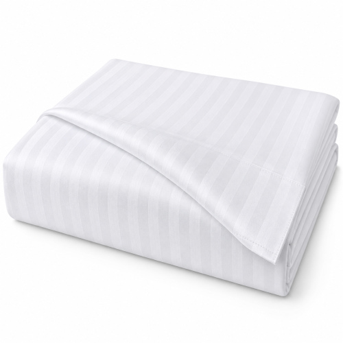 Prześcieradło 170x280 Na Materac 90-120 cm Adamaszek Prążek 4 mm Białe 95°C (6).png
