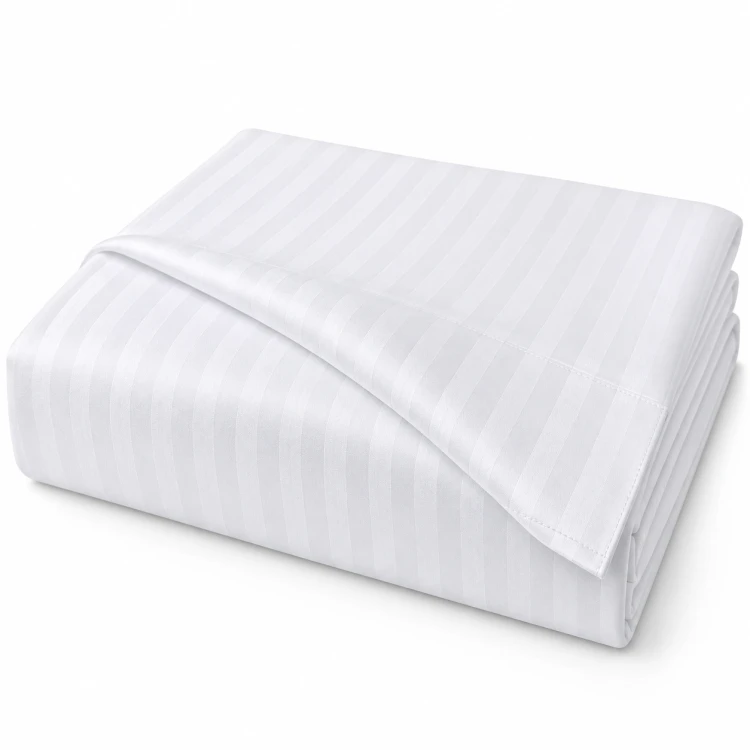 Prześcieradło 170x280 Na Materac 90-120 cm Adamaszek Prążek 4 mm Białe 95°C (6).png