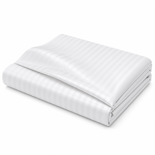 Prześcieradło 260x280 Na Materac Do 220 cm Adamaszek Prążek 4 mm Białe 95°C Premium (2 (7).png