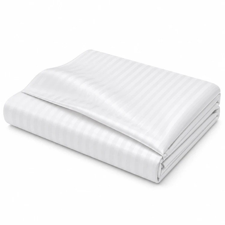 Prześcieradło 260x280 Na Materac Do 220 cm Adamaszek Prążek 4 mm Białe 95°C Premium (2 (7).png