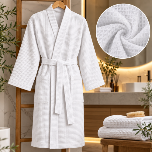 Szlafrok Waflowy Kimono Unisex 280 gm² biały (5).png