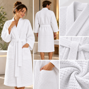 Szlafrok Waflowy Kimono Unisex 280 gm² biały (1).png